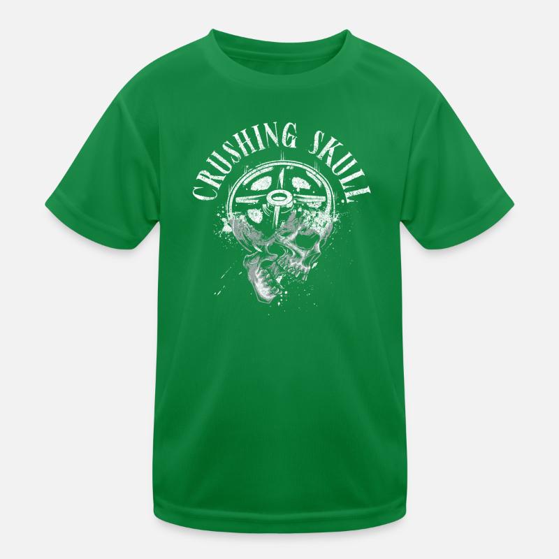 Zermalmendes Schädel-Powerlifting Kinder Funktions-T-Shirt