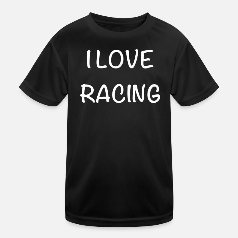 Ich liebe Racing – Handschrift Stil Kinder Funktions-T-Shirt