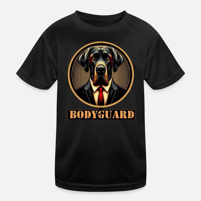 Garde du corps chien en costume T-shirt sport Enfant