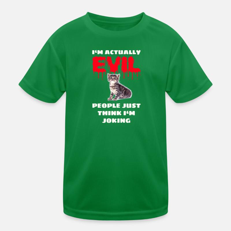Böses Kätzchen Kinder Funktions-T-Shirt