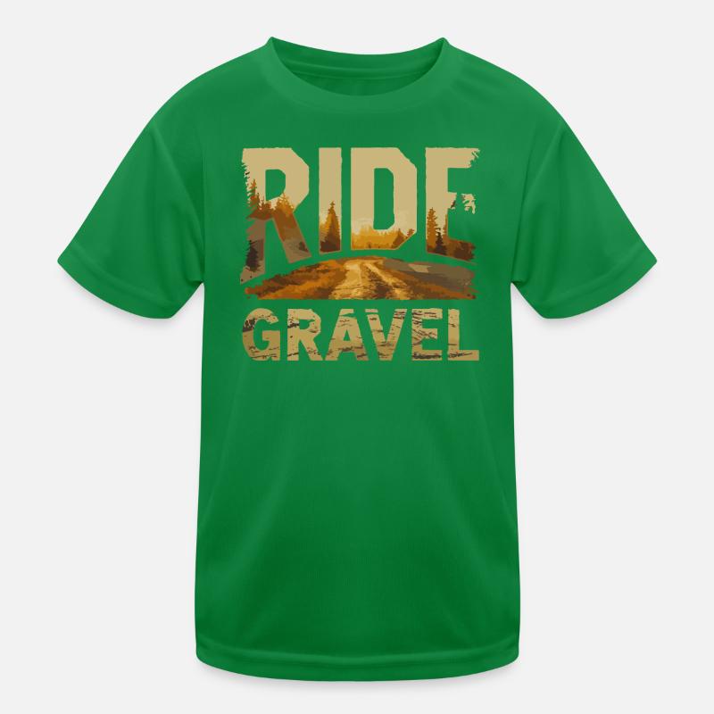 Ride Gravel Sunset Kids Functional T-Shirt