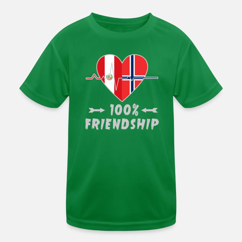 Peru and Norway 100% friendship Kids Functional T-Shirt