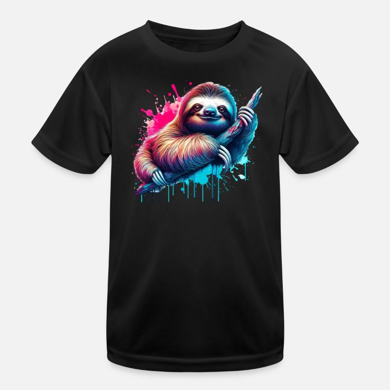 Faultier Kinder Funktions-T-Shirt
