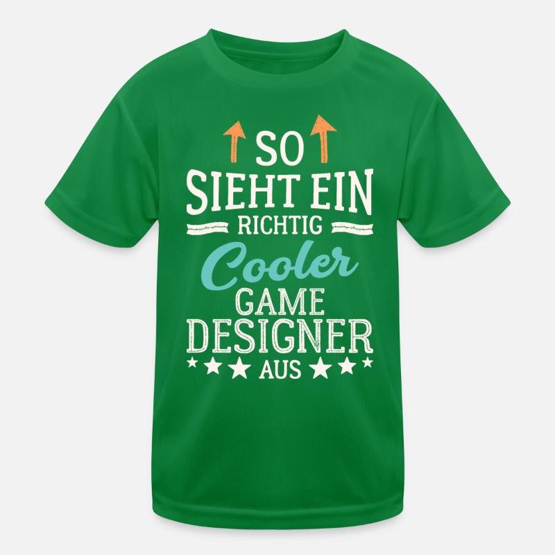 So sieht ein richtig cooler Game Designer aus Kinder Funktions-T-Shirt