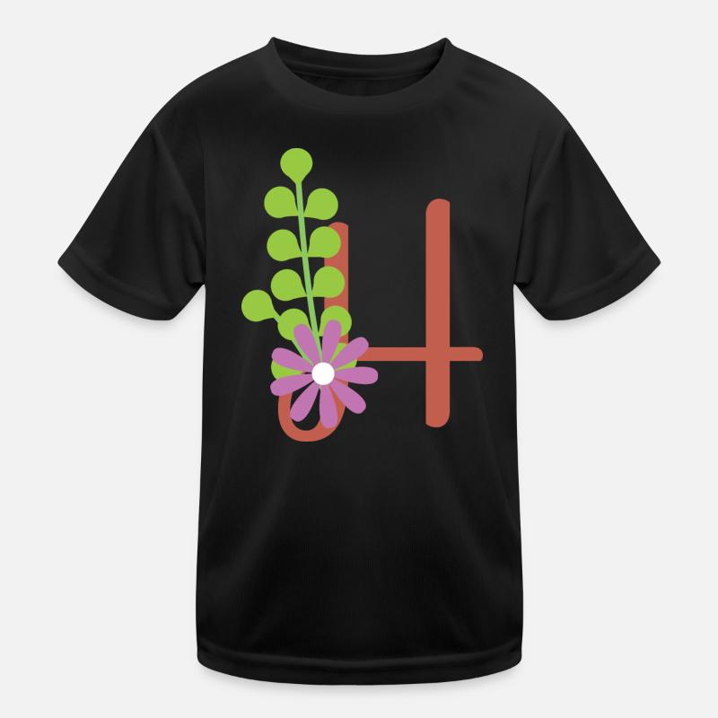 Eleganter Buchstabe 'H' mit Blumen Kinder Funktions-T-Shirt