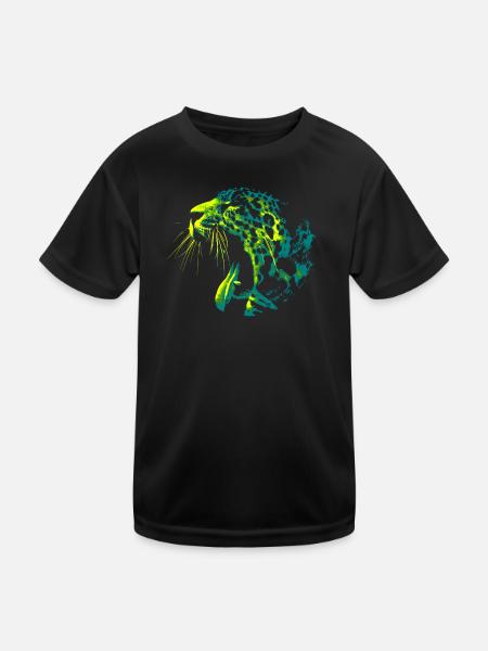 Stylish Panther - Kids Functional T-Shirt - black - Front