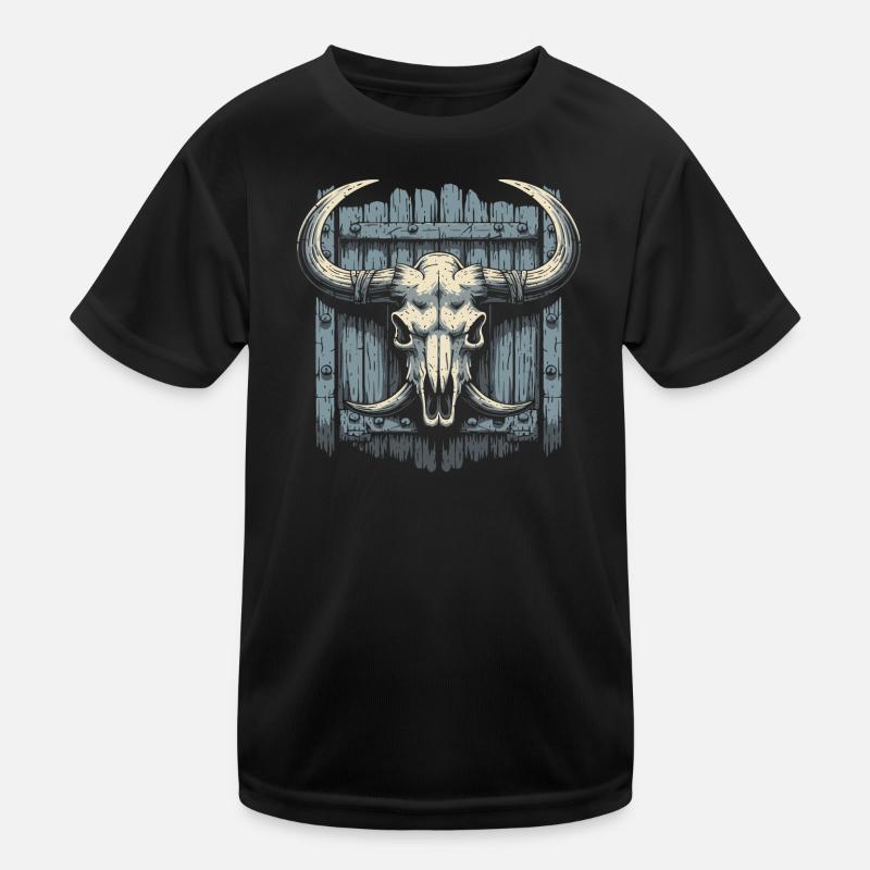 Bison skull Kids Functional T-Shirt