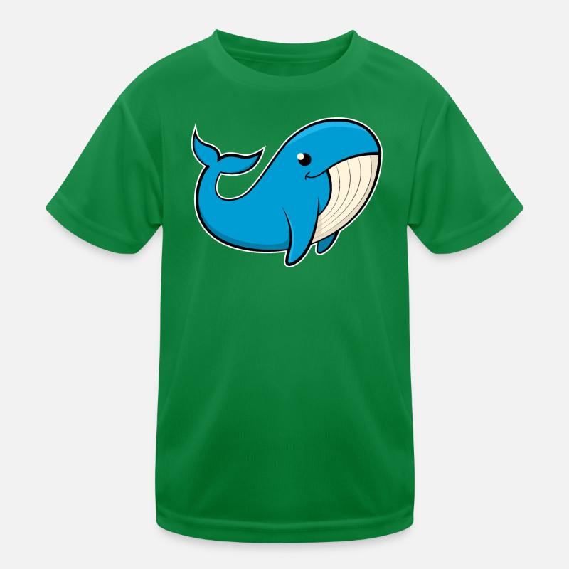 Image joyeuse d’une baleine bleue T-shirt sport Enfant