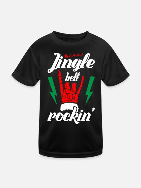 Jingle bell Rockin Christmas Music - Kinder Funktions-T-Shirt - Schwarz - Vorne