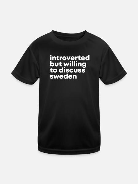 Sweden Sweden Sweden - Kids Functional T-Shirt - black - Front