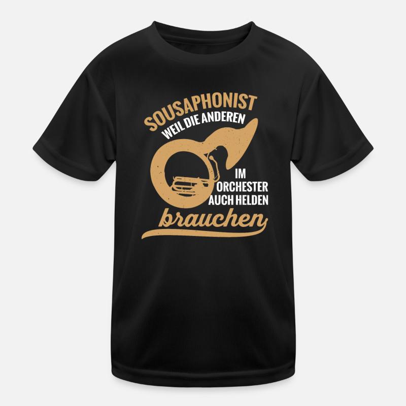 Sousaphonist Held Sousaphon Musiker Blaskapelle Kinder Funktions-T-Shirt