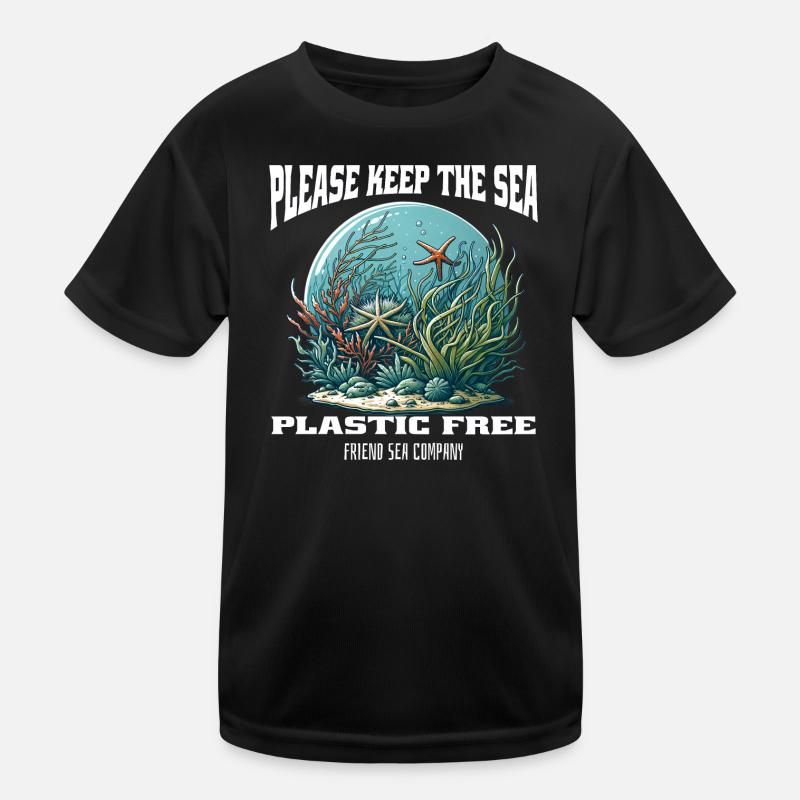 Plastics and the sea Kids Functional T-Shirt