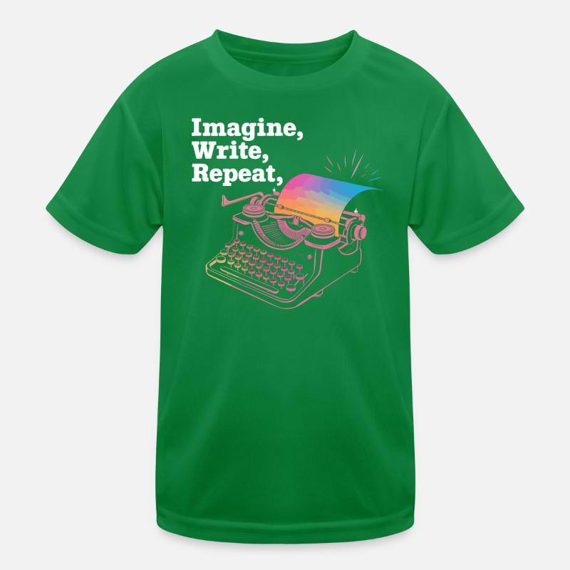 Imagine, Write, Repeat Kids Functional T-Shirt