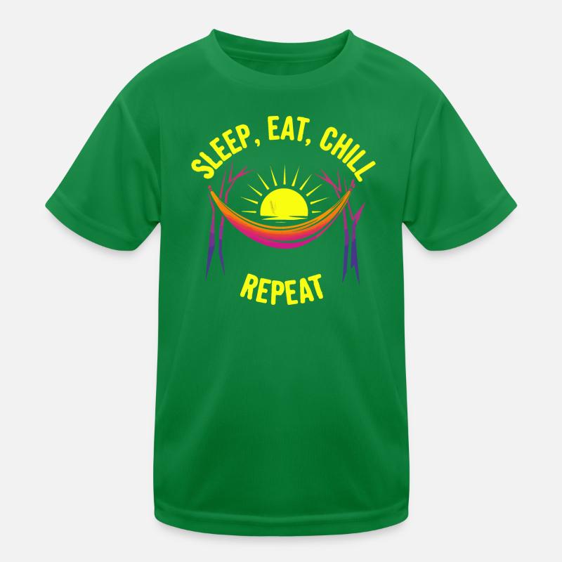 Dormir, manger, se détendre, répéter T-shirt sport Enfant