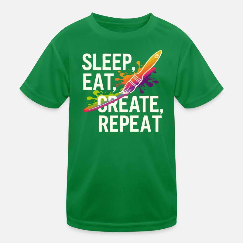 Dormir Manger Créer Répéter T-shirt sport Enfant