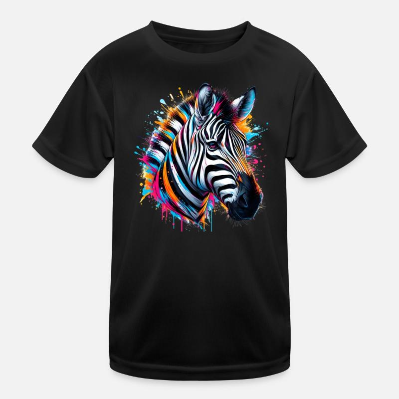 Zebra Kinder Funktions-T-Shirt