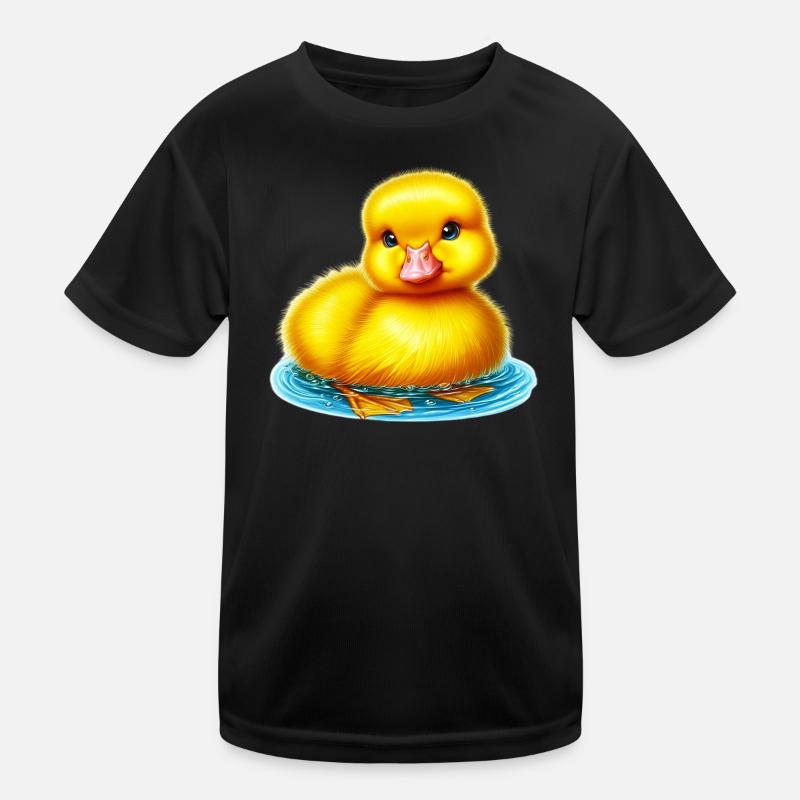 Duckling Duck Duck Duck - Kids Functional T-Shirt - black