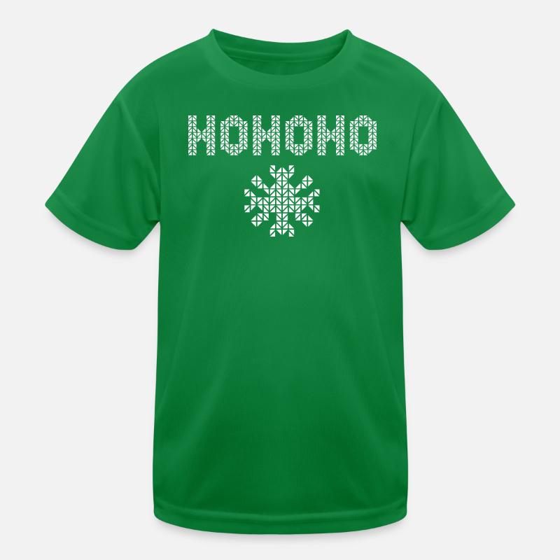 hohoho Schneeflocke Weihnachten Pixel Winter Logo Kinder Funktions-T-Shirt