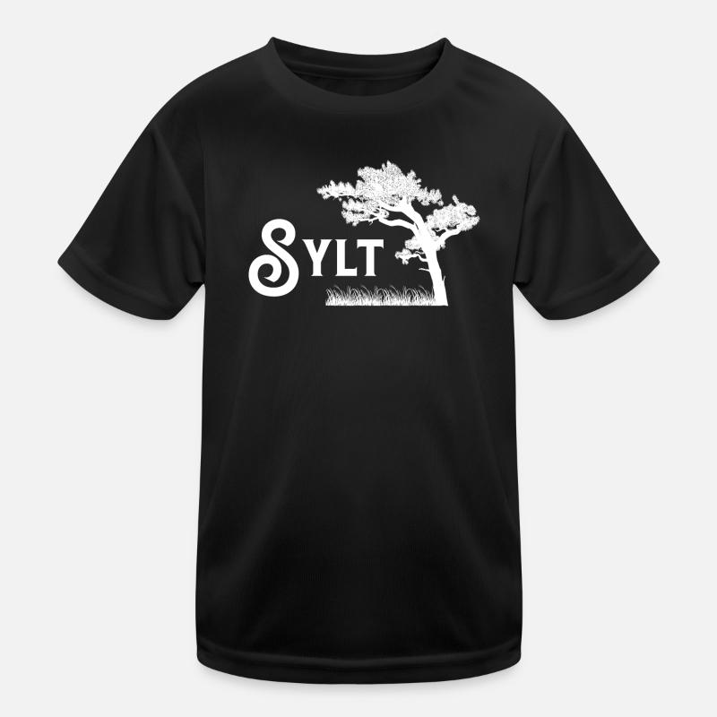 Sylt - Kinder Funktions-T-Shirt - Schwarz