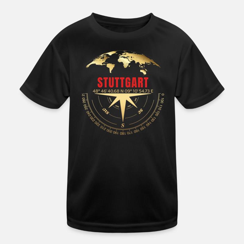 Koordinaten Stuttgart Kinder Funktions-T-Shirt