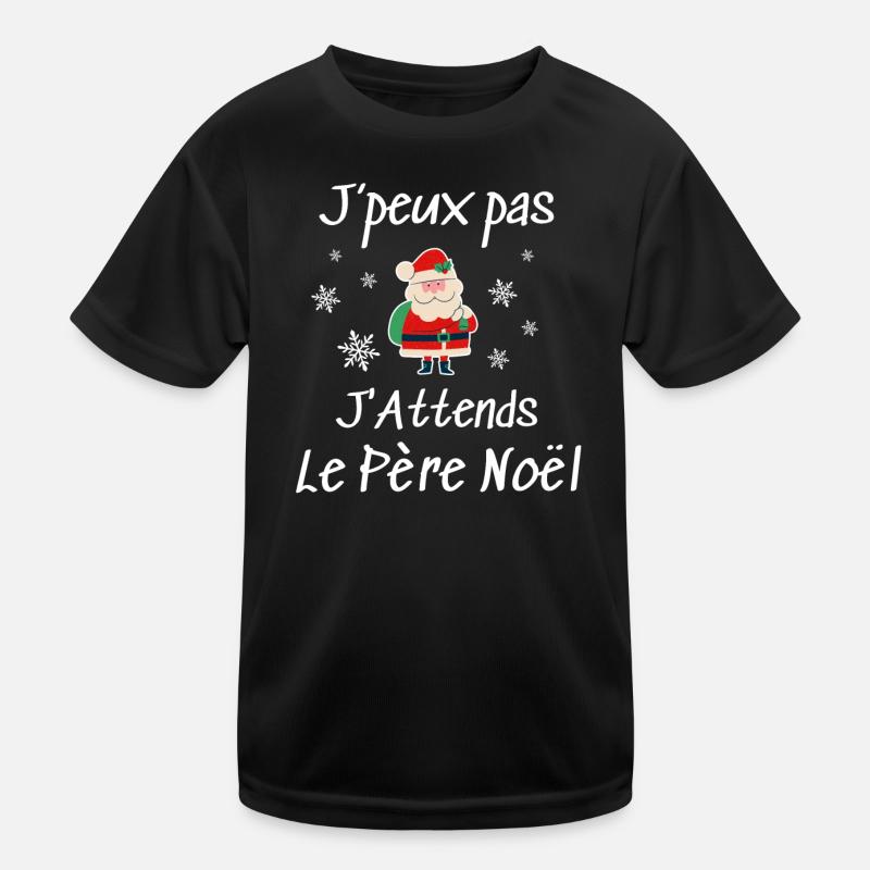 Ich kann nicht, ich warte auf den Weihnachtsmann Kinder Funktions-T-Shirt
