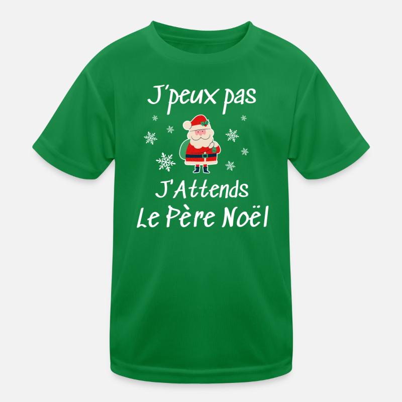 Ich kann nicht, ich warte auf den Weihnachtsmann Kinder Funktions-T-Shirt