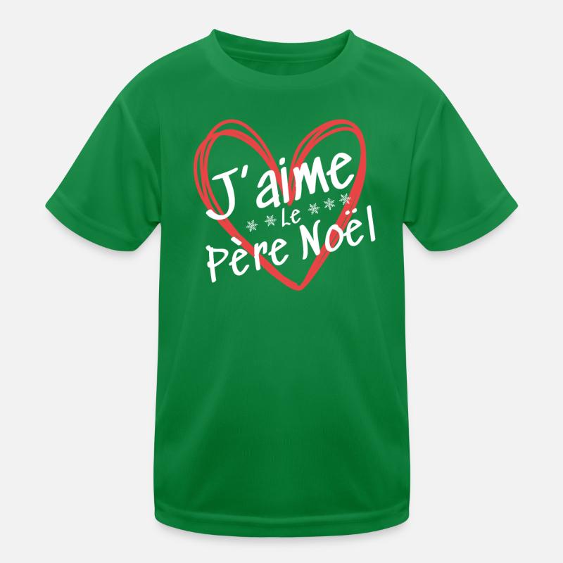 Ich liebe den Weihnachtsmann Kinder Funktions-T-Shirt
