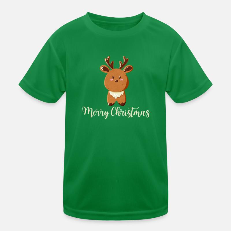 Renne pour Noël - Joyeux Noël - Crème T-shirt sport Enfant