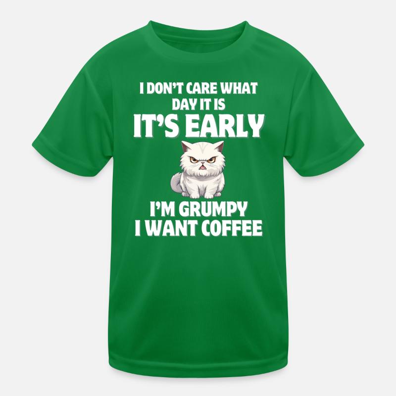 Morning steps, coffee, coffee Kids Functional T-Shirt