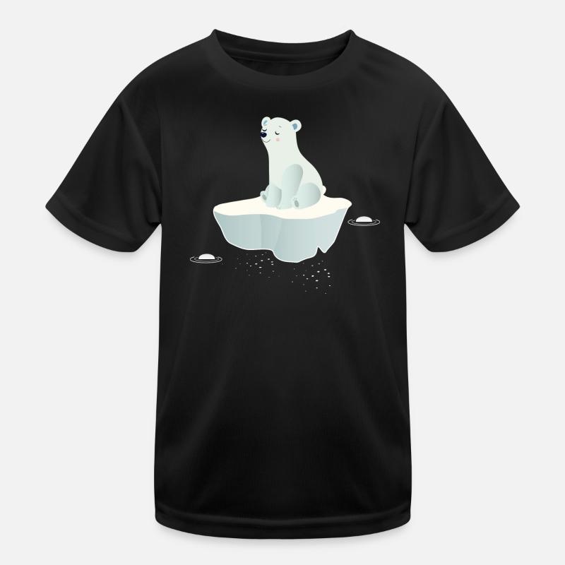 Träumender Eisbär auf einer Eisscholle Kinder Funktions-T-Shirt
