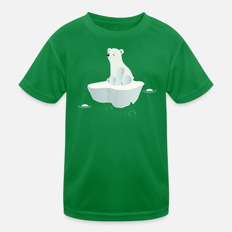 Träumender Eisbär auf einer Eisscholle Kinder Funktions-T-Shirt