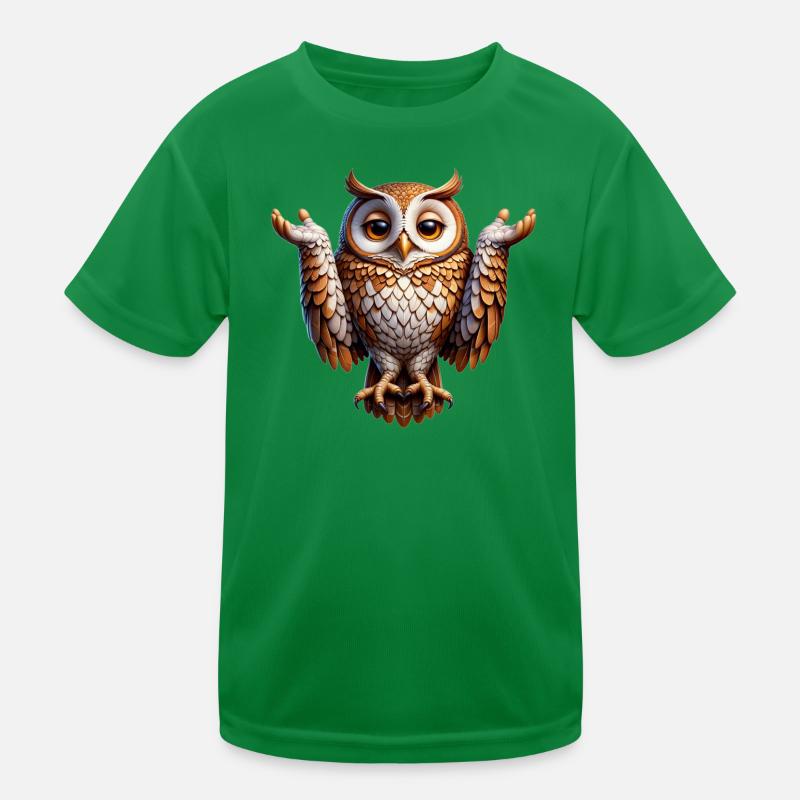 Twitching Owl Kids Functional T-Shirt