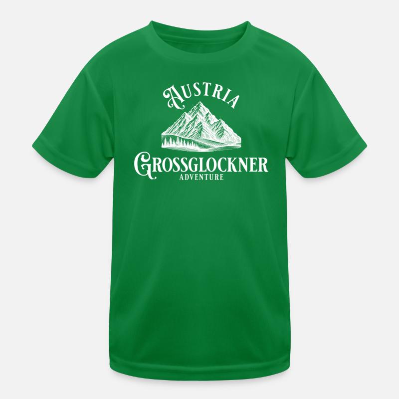 Austria Großglockner – Adventure Alpen Design Kinder Funktions-T-Shirt