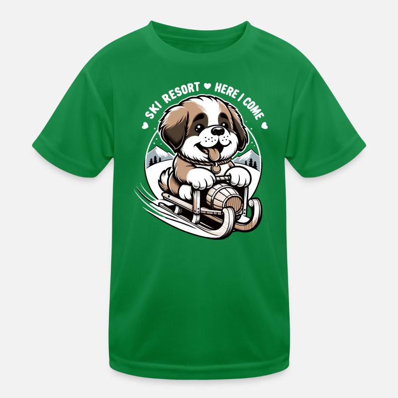 St. Bernard Dog Kids Functional T-Shirt