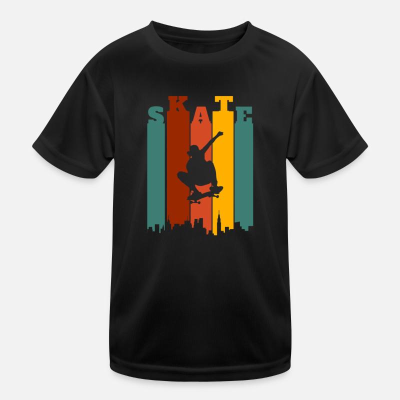 Skateboarder Retro Kinder Funktions-T-Shirt