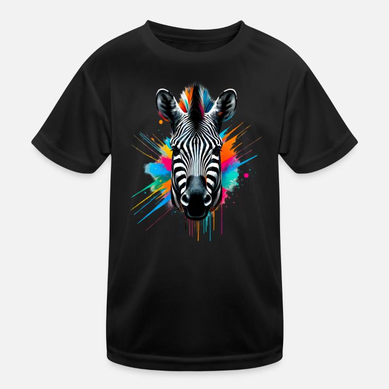 Zebra Kinder Funktions-T-Shirt