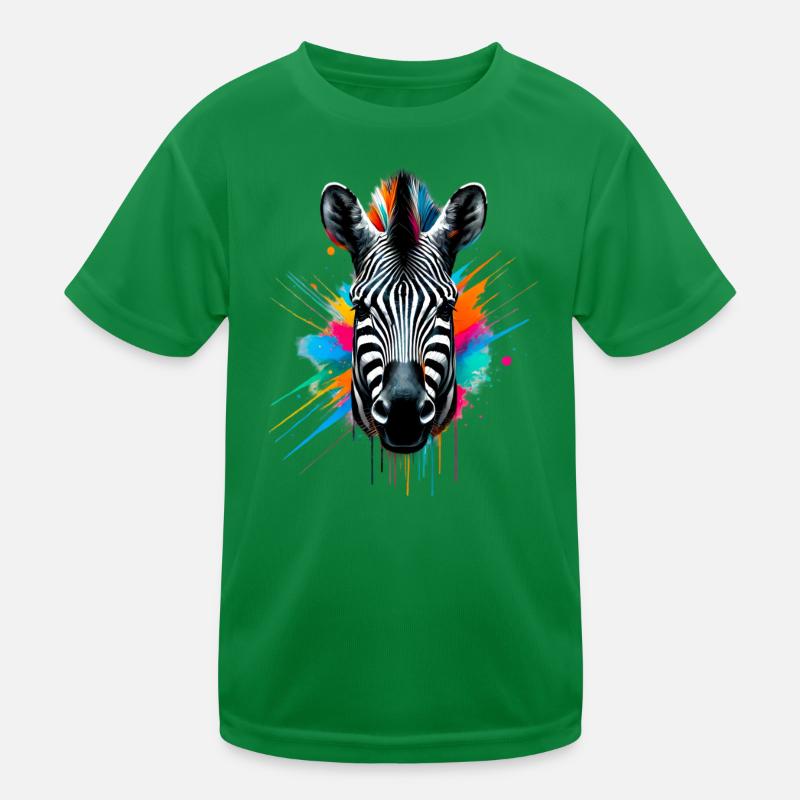 Zebra Kinder Funktions-T-Shirt