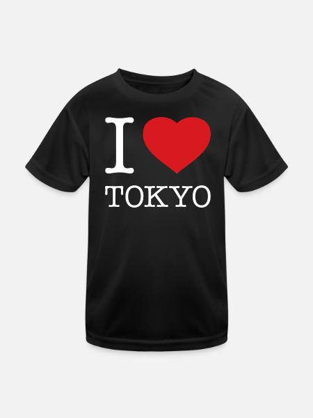 I LOVE TOKYO - Kids Functional T-Shirt - black - Front