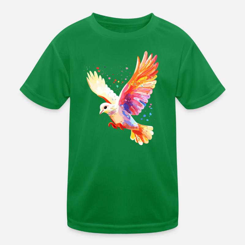 Taube Weiß Frieden Peace Ringeltaube Weiße Tauben Kinder Funktions-T-Shirt
