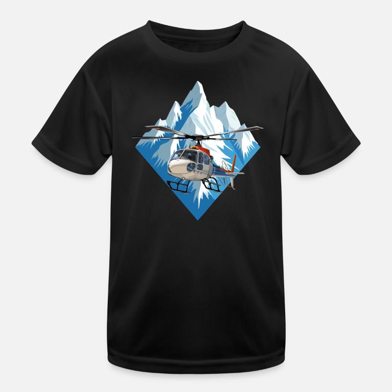 Hubschrauber im Wintereinsatz Kinder Funktions-T-Shirt
