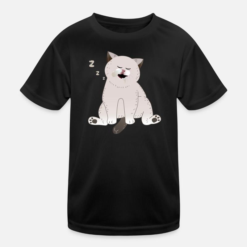 sleeping cat Kids Functional T-Shirt