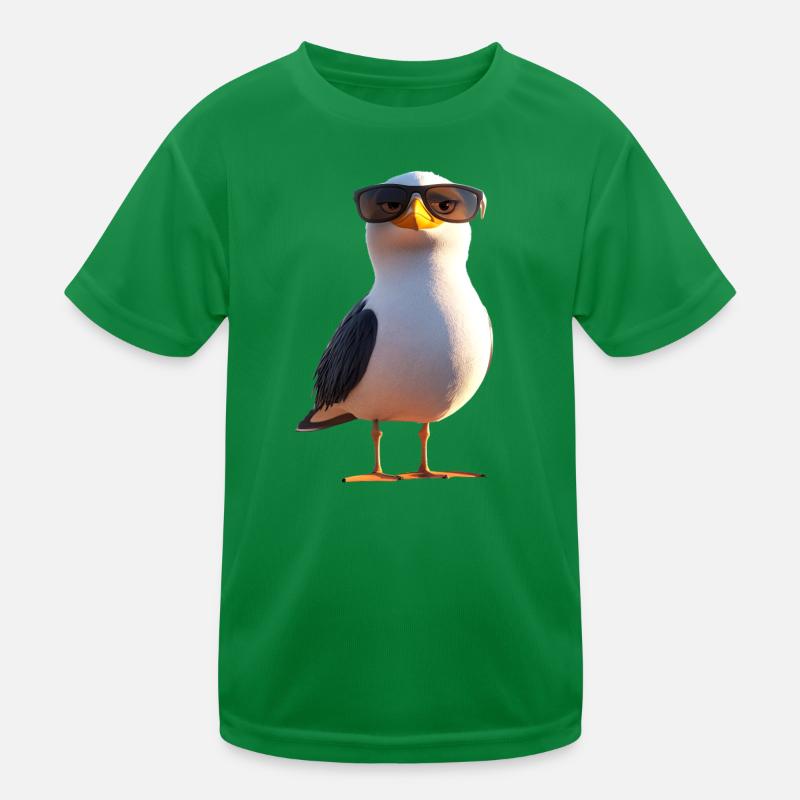 Möwe Strand Meer Nordsee Ostsee Silbermöwe Möwen Kinder Funktions-T-Shirt