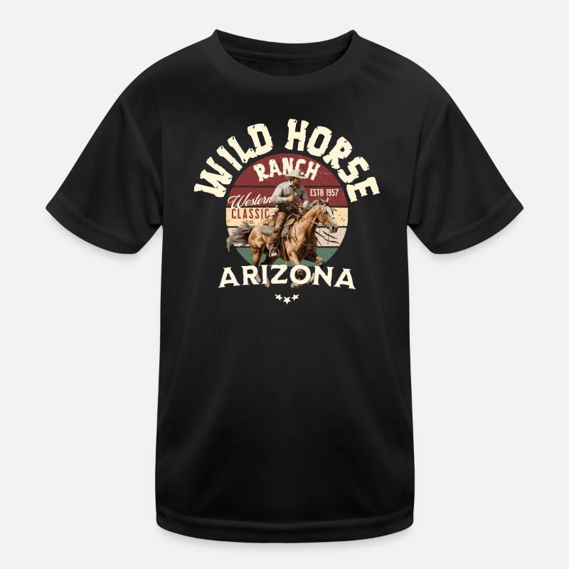 Western Cowboy Ride Arizona Kids Functional T-Shirt