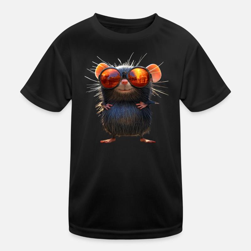 Mole with Sunglasses Love Cute Moles Kids Functional T-Shirt