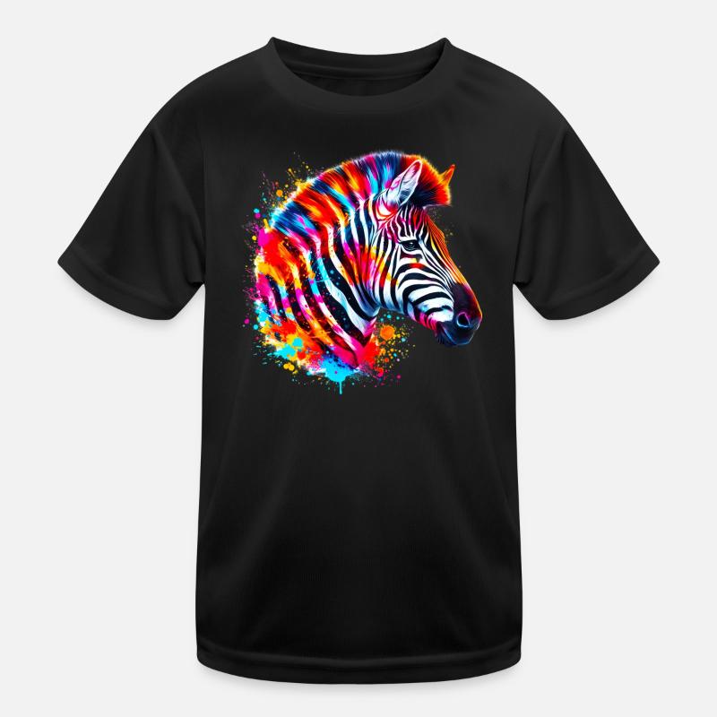 Zebra Kinder Funktions-T-Shirt