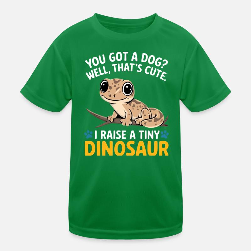 Funny Tiny Dinosaur Lizard Kids Functional T-Shirt