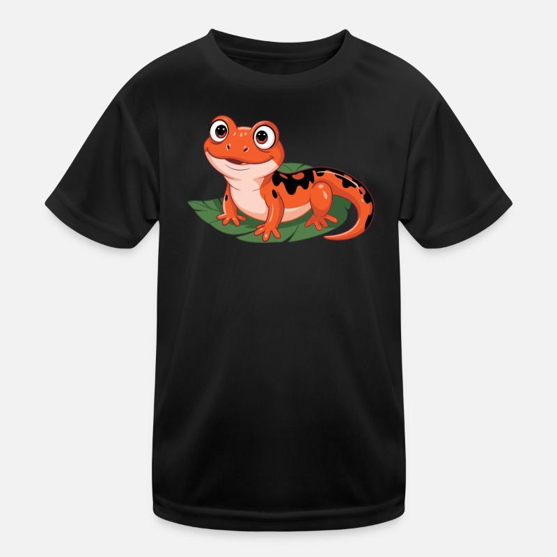 Fiery Leaf Salamander Kids Functional T-Shirt