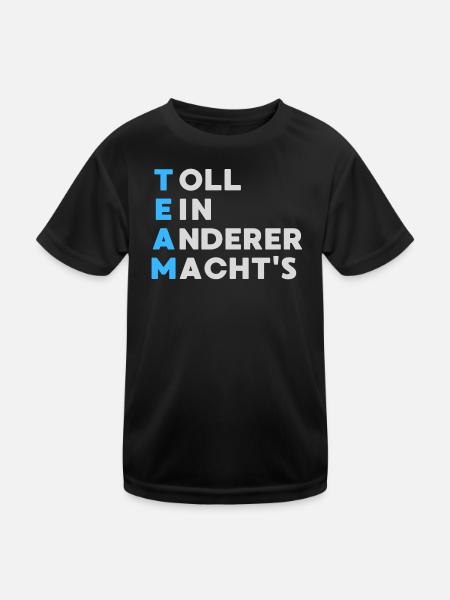 TEAM Toll Ein Anderer Macht`s - Kinder Funktions-T-Shirt - Schwarz - Vorne