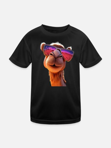 Kamel Dromedar Trampeltier Camel Geschenk Kamele - Kinder Funktions-T-Shirt - Schwarz