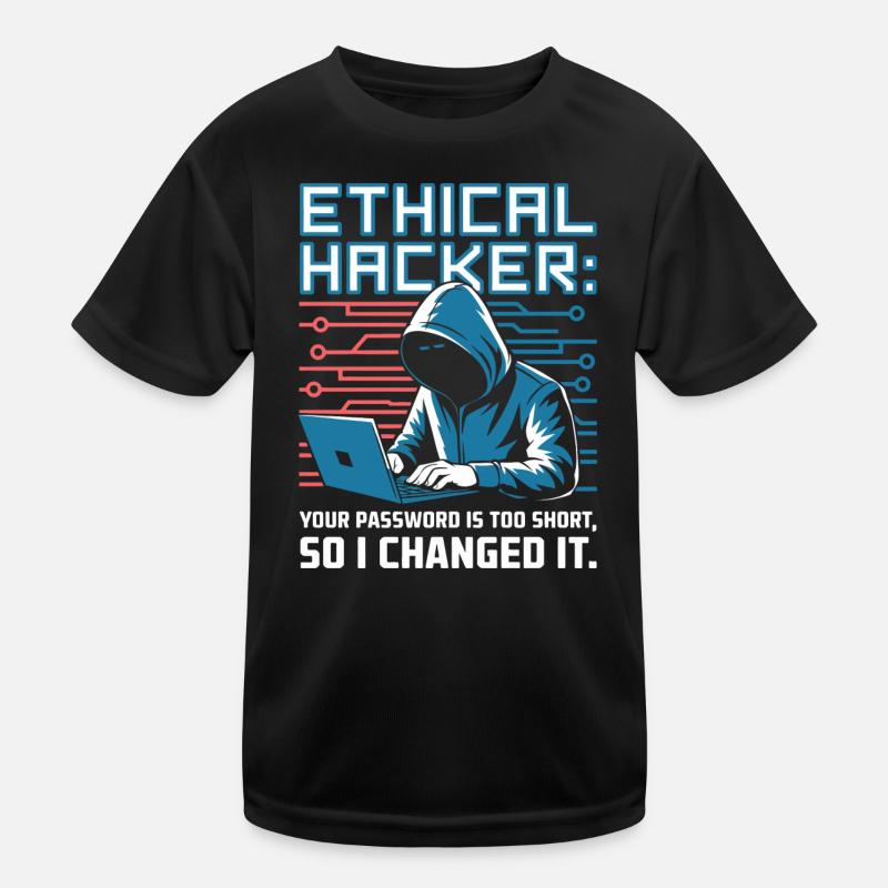 Ethischer Hacker - Kinder Funktions-T-Shirt - Schwarz